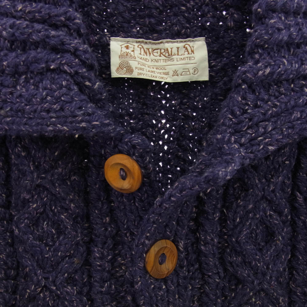 INVERALLAN インバーアラン 茶タグ 3A LUMBER CARDIGAN ランバー カーディガン パープル系 パープル系【中古】