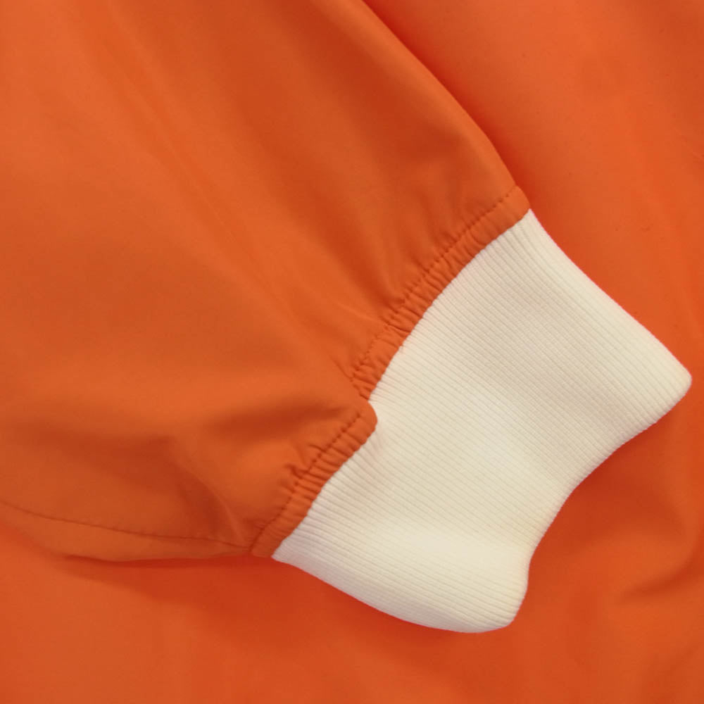 MSGM エムエスジーエム ロゴプリント 汚れ加工 長袖 カットソー ロングスリーブ Tシャツ ロンT オレンジ系 50【中古】