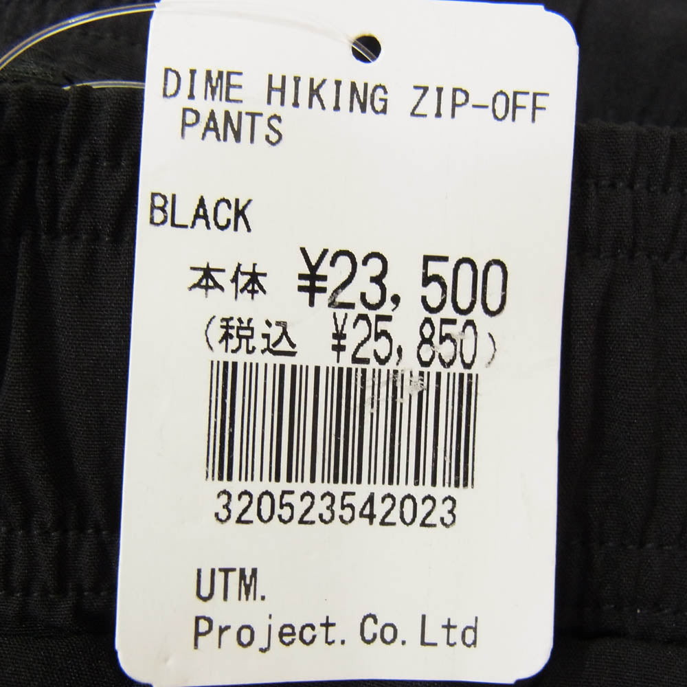 ダイム 23AW HIKING ZIP-OFF PANTS ロゴ ハイキング ジップオフ パンツ ブラック系 M【極上美品】【中古】