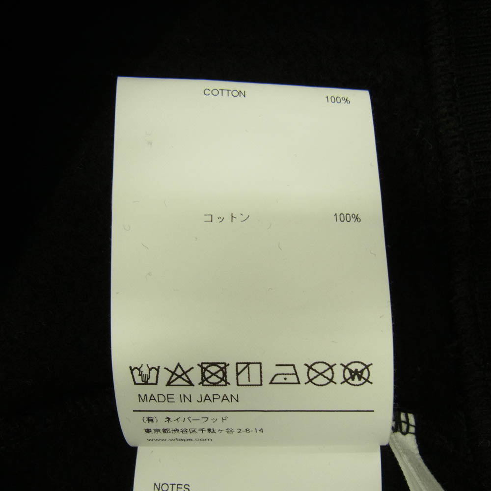 WTAPS ダブルタップス 24SS 241ATDT-CSM01 SIGN SWEATER COTTON サイン コットン ロゴ プルオーバー スウェット トレーナー ブラック系 X 02【中古】