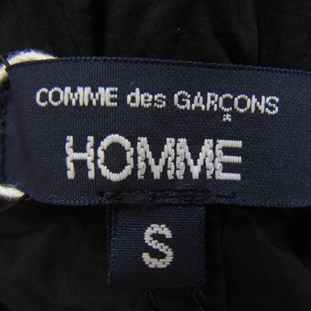 COMME des GARCONS HOMME コムデギャルソンオム 25SS HO-P008 ロゴ ナイロン タイプライター パンツ ブラック系 S【新古品】【未使用】【中古】