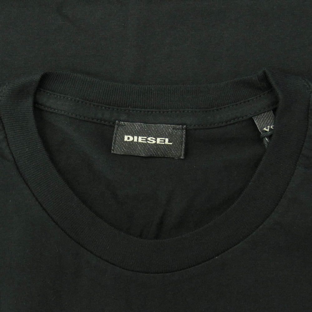 DIESEL ディーゼル T-JOE ウルフプリント 半袖Tシャツ ブラック系 XS【新古品】【未使用】【中古】