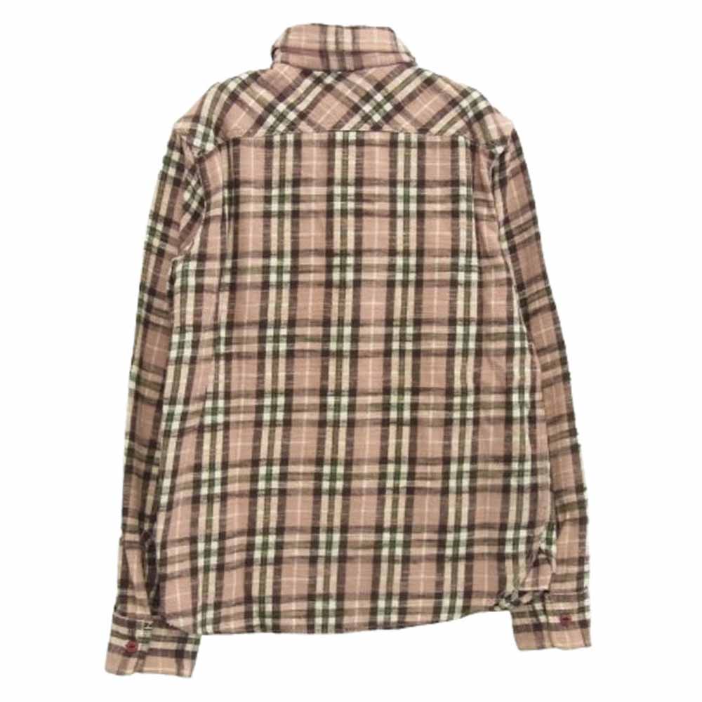 UES ウエス チェック柄 長袖 フランネル ワークシャツ ピンク系 1【中古】