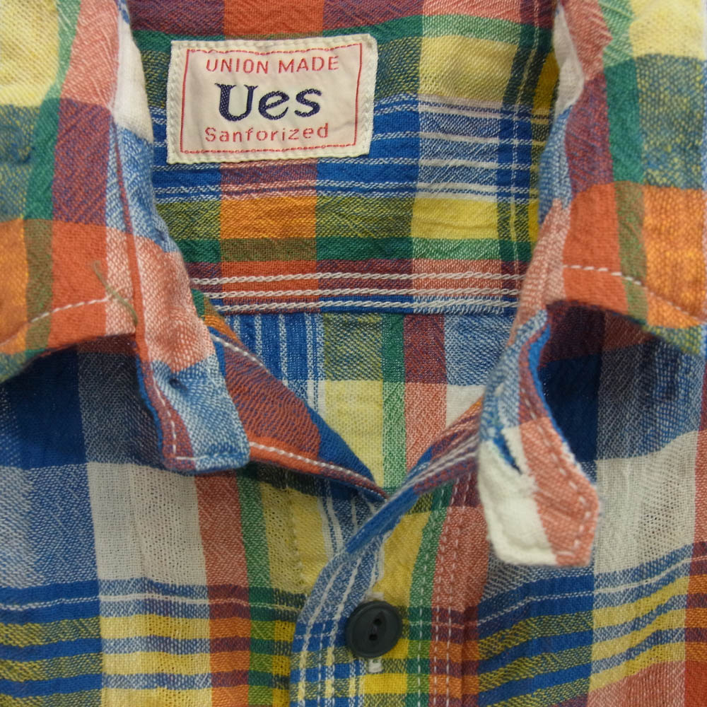 UES ウエス チェック柄 長袖 ワーク シャツ マルチカラー系 1【中古】