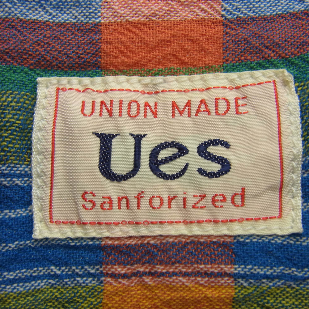 UES ウエス チェック柄 長袖 ワーク シャツ マルチカラー系 1【中古】