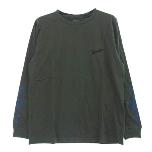 NUMBER(N)INE ナンバーナイン BI2NLT003 スター袖プリント フェンダーロゴ 長袖Tシャツ ダークグレー系 3【新古品】【未使用】【中古】