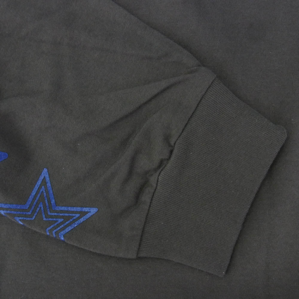 NUMBER(N)INE ナンバーナイン BI2NLT003 スター袖プリント フェンダーロゴ 長袖Tシャツ ダークグレー系 3【新古品】【未使用】【中古】