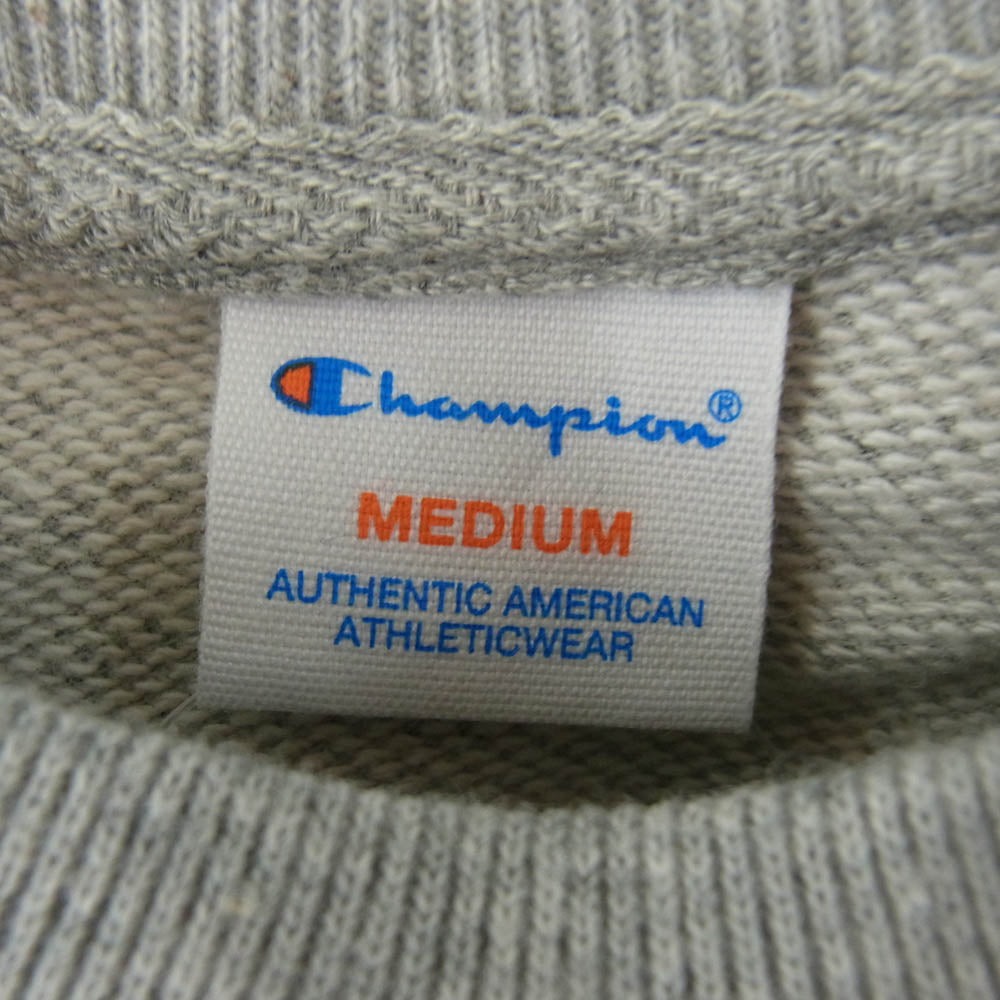 Champion チャンピオン C3-W023 ロゴ総柄 ミドルウェイト クルーネック スウェット グレー系 M【新古品】【未使用】【中古】