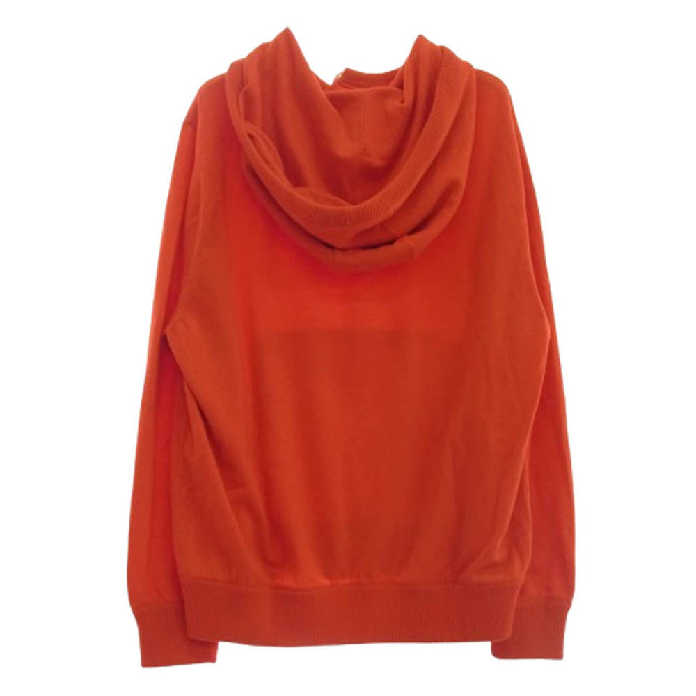 GUCCI グッチ 22AW 700446 XKCH8 ×adidas アディダス 700446 ロゴ刺繍 トレフォイル ウール プルオーバー ニットパーカー レッド系 L【中古】