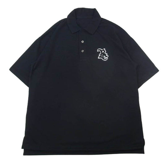 リサウンド　クロージング ロゴ ワッペン ルーズ 半袖 ポロシャツ ブラック系 1【中古】