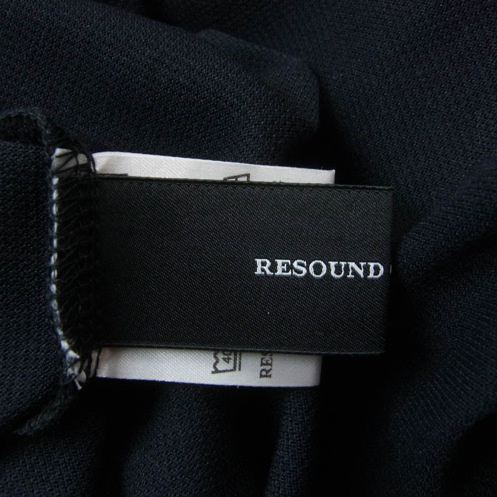 リサウンド　クロージング ロゴ ワッペン ルーズ 半袖 ポロシャツ ブラック系 1【中古】