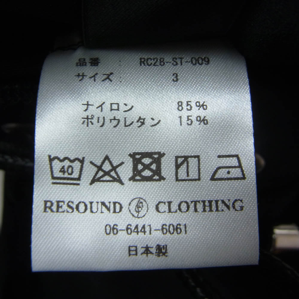 リサウンド　クロージング ライン ストレッチ パンツ ブラック系 3【中古】