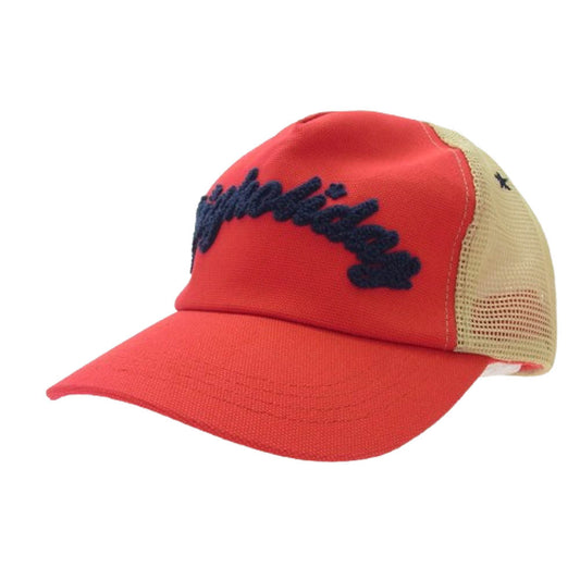 TMT ティーエムティー TAC-S1401 パイルロゴ メッシュキャップ 茶系 レッド系【極上美品】【中古】