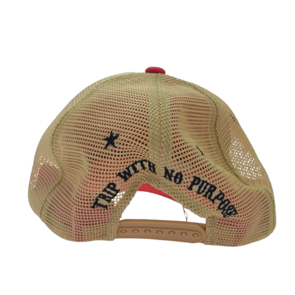 TMT ティーエムティー TAC-S1401 パイルロゴ メッシュキャップ 茶系 レッド系【極上美品】【中古】