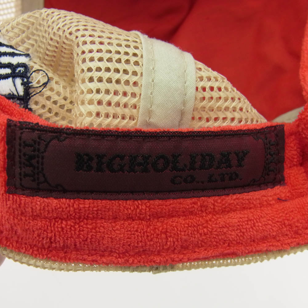 TMT ティーエムティー TAC-S1401 パイルロゴ メッシュキャップ 茶系 レッド系【極上美品】【中古】