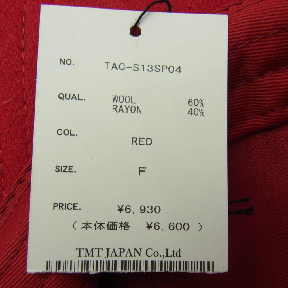 TMT ティーエムティー TAC-S13SP04 SURFIN TMT CALIFORNIA ウール キャップ レッド系【極上美品】【中古】