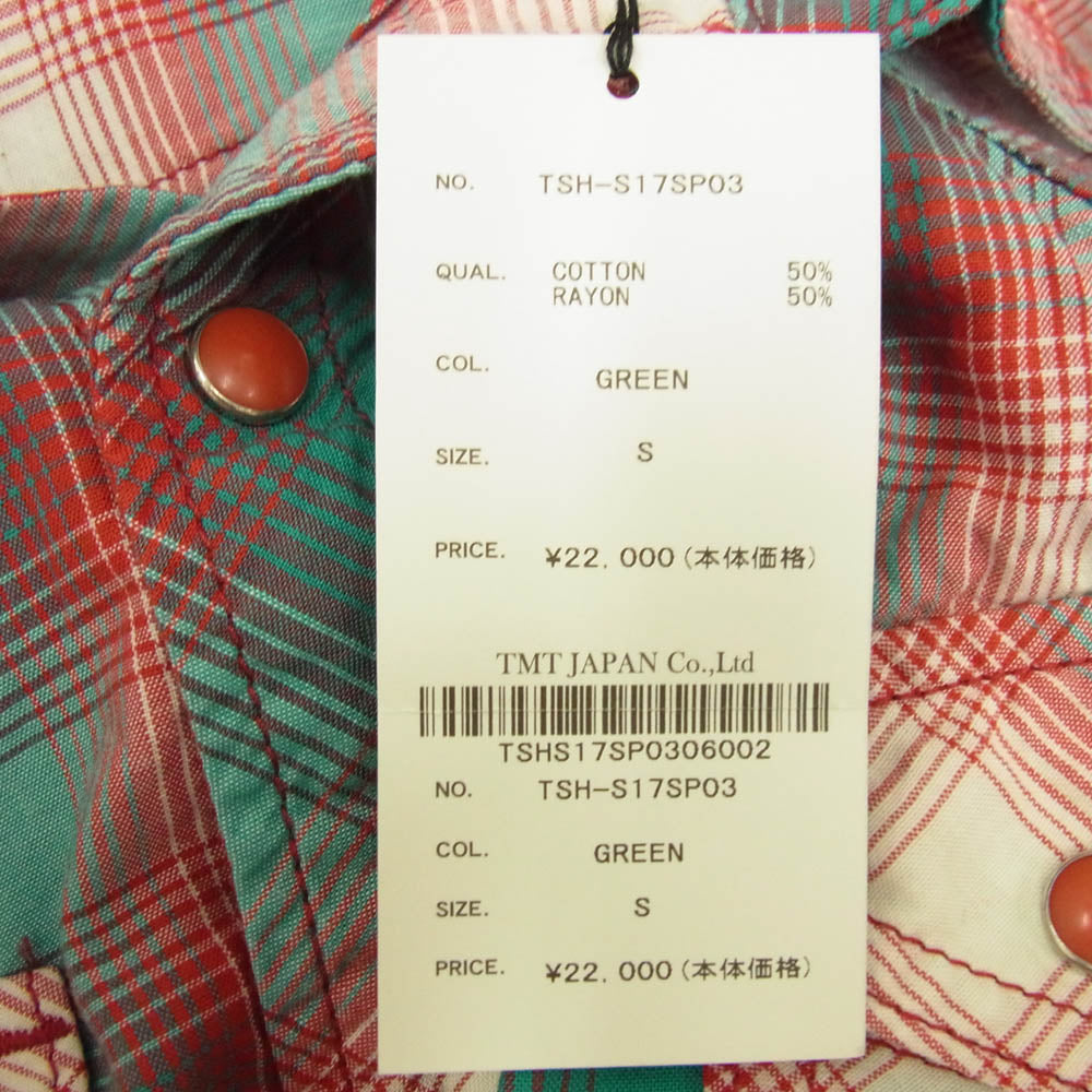 TMT ティーエムティー 17SS TSH-S17SP03 オンブレチェック シャツ マルチカラー系 S【極上美品】【中古】