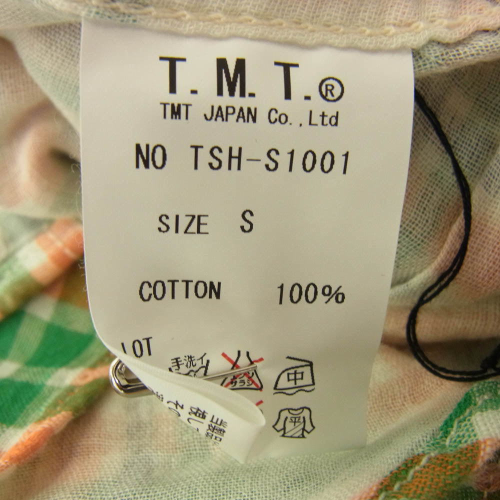 TMT ティーエムティー TSH-S1001 ダブルガーゼ 長袖 ウエスタン チェック シャツ マルチカラー系 S【極上美品】【中古】
