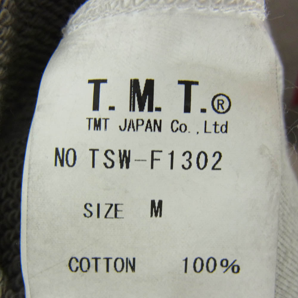 TMT ティーエムティー TSW-F1302 プリント プルオーバー スウェット パーカー グレー系 M【新古品】【未使用】【中古】