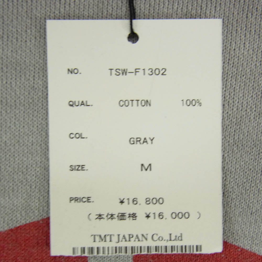 TMT ティーエムティー TSW-F1302 プリント プルオーバー スウェット パーカー グレー系 M【新古品】【未使用】【中古】