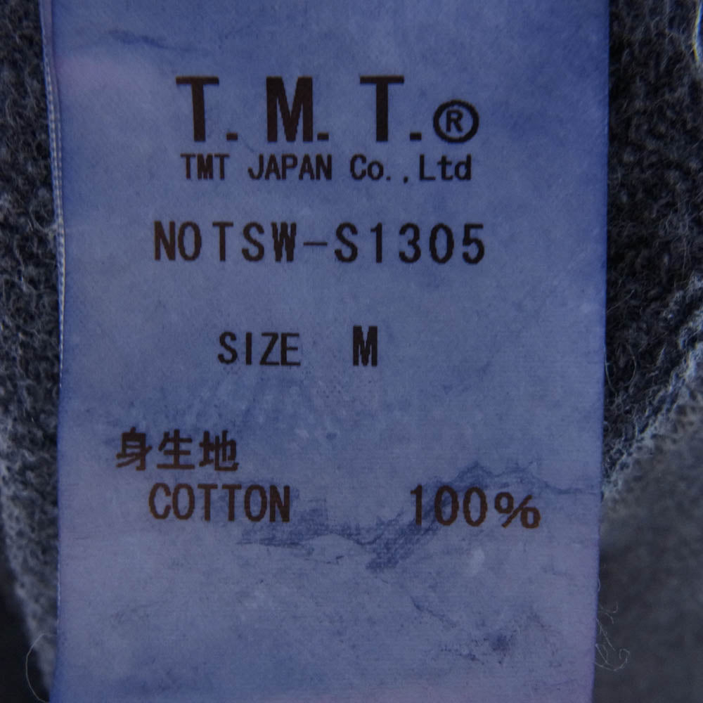 TMT ティーエムティー TSW-S1305 SURFIN TMT プリント プルオーバー スウェット パーカー ネイビー系 M【極上美品】【中古】