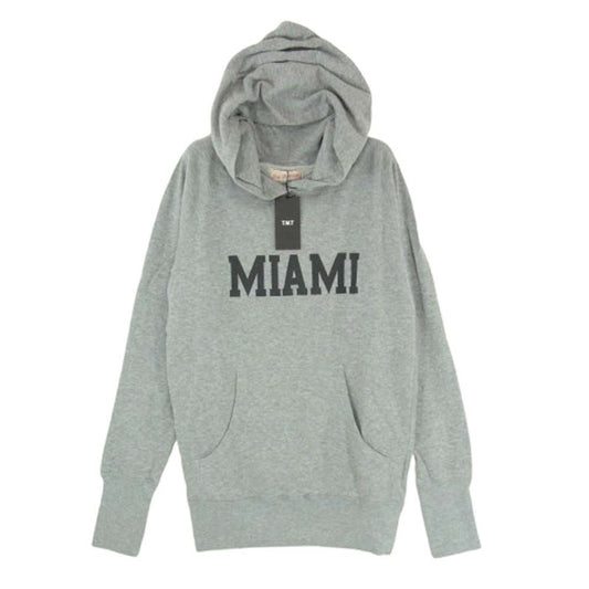 TMT ティーエムティー THP-S0903 MIAMI マイアミ プリント プルオーバー スウェット パーカー グレー系 S【極上美品】【中古】