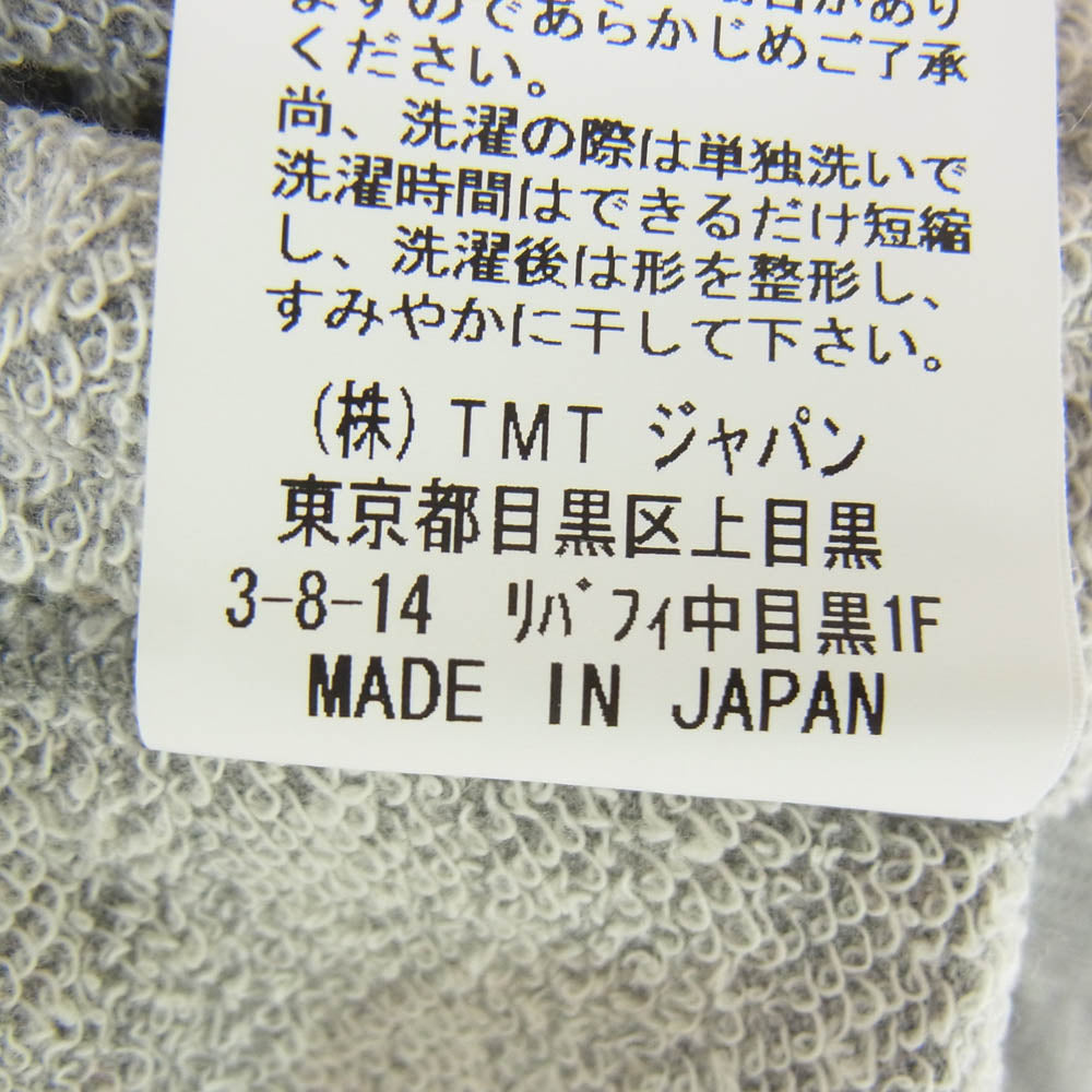 TMT ティーエムティー THP-S0903 MIAMI マイアミ プリント プルオーバー スウェット パーカー グレー系 S【極上美品】【中古】