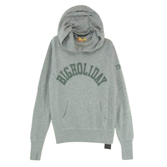 TMT ティーエムティー BIGHOLIDAY プリント プルオーバー スウェット パーカー グレー系 S【中古】