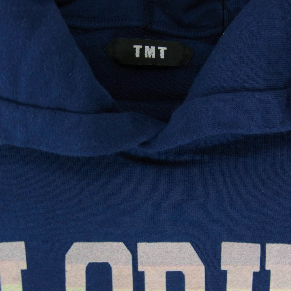 TMT ティーエムティー FLORIDA フロリダ フロッキープリント プルオーバー スウェット パーカー ネイビー系 M【極上美品】【中古】