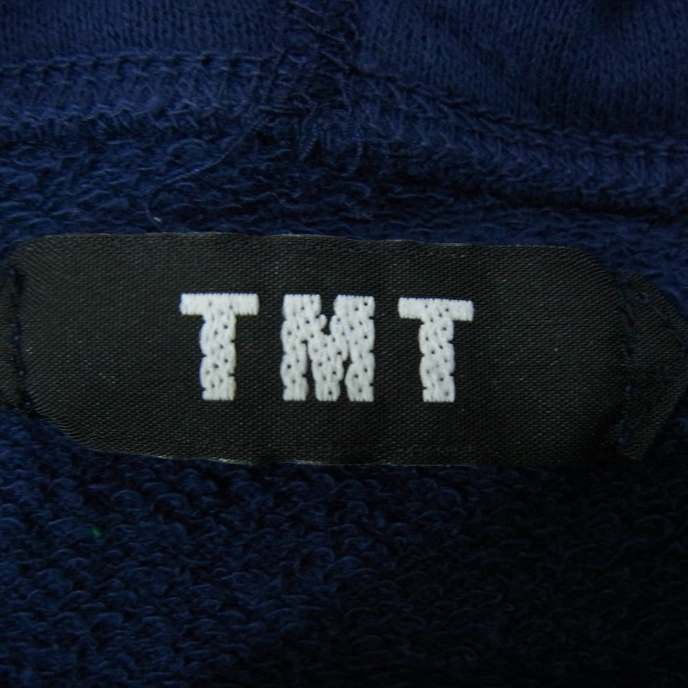 TMT ティーエムティー FLORIDA フロリダ フロッキープリント プルオーバー スウェット パーカー ネイビー系 M【極上美品】【中古】