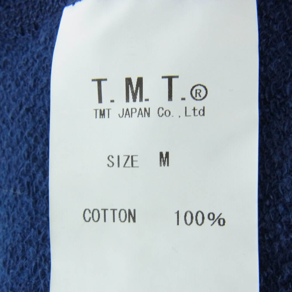 TMT ティーエムティー FLORIDA フロリダ フロッキープリント プルオーバー スウェット パーカー ネイビー系 M【極上美品】【中古】