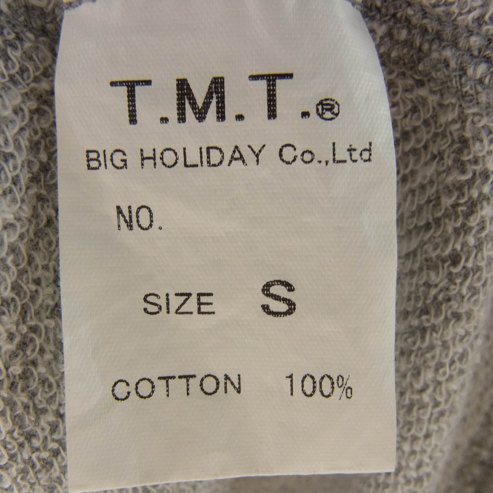 TMT ティーエムティー BIGHOLIDAY プリント プルオーバー スウェット パーカー グレー系 S【極上美品】【中古】