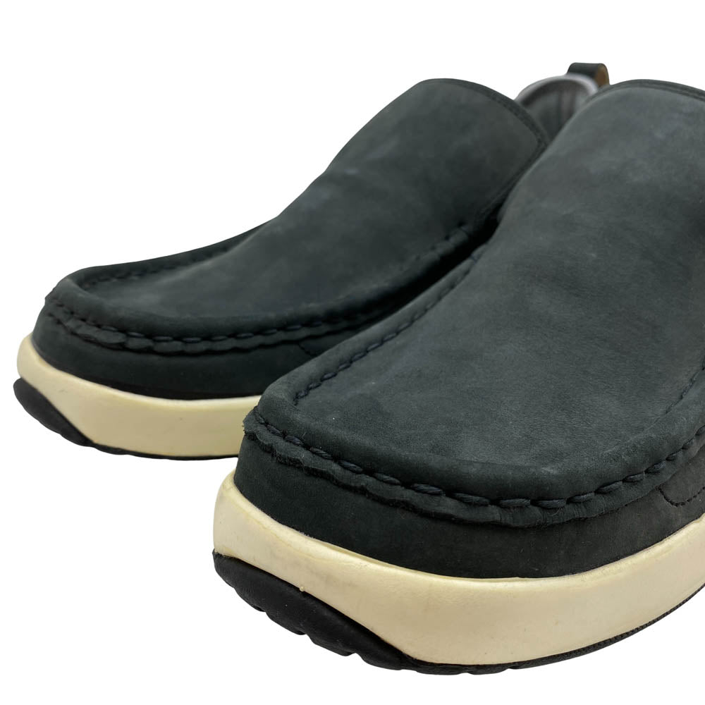 VISVIM ビズビム 0001-01 × GOODENOUGH グッドイナフ TWONBLY トゥンブリー ローファータイプ スニーカー GVキーホルダー シューズケース付 ブラック系 28cm【中古】