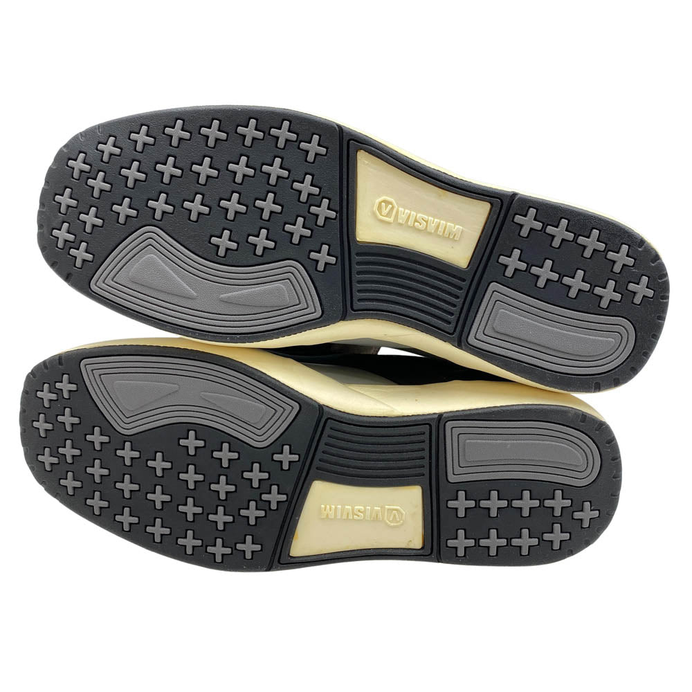 VISVIM ビズビム 0001-01 × GOODENOUGH グッドイナフ TWONBLY トゥンブリー ローファータイプ スニーカー GVキーホルダー シューズケース付 ブラック系 28cm【中古】