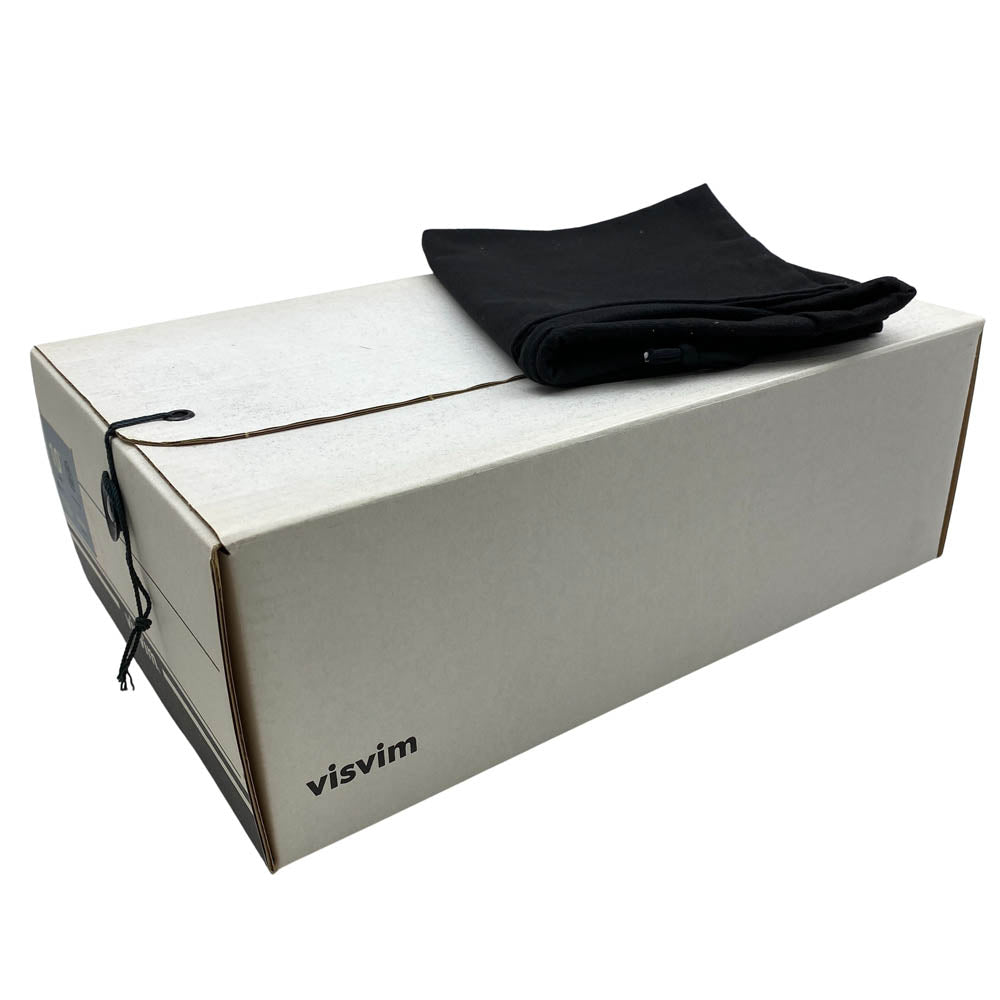 VISVIM ビズビム 0001-01 × GOODENOUGH グッドイナフ TWONBLY トゥンブリー ローファータイプ スニーカー GVキーホルダー シューズケース付 ブラック系 28cm【中古】