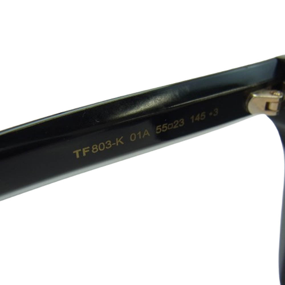 TOM FORD トムフォード TF803-K ウェリントン Tロゴ サングラス アイウェア ブラック系 55□23　145【中古】