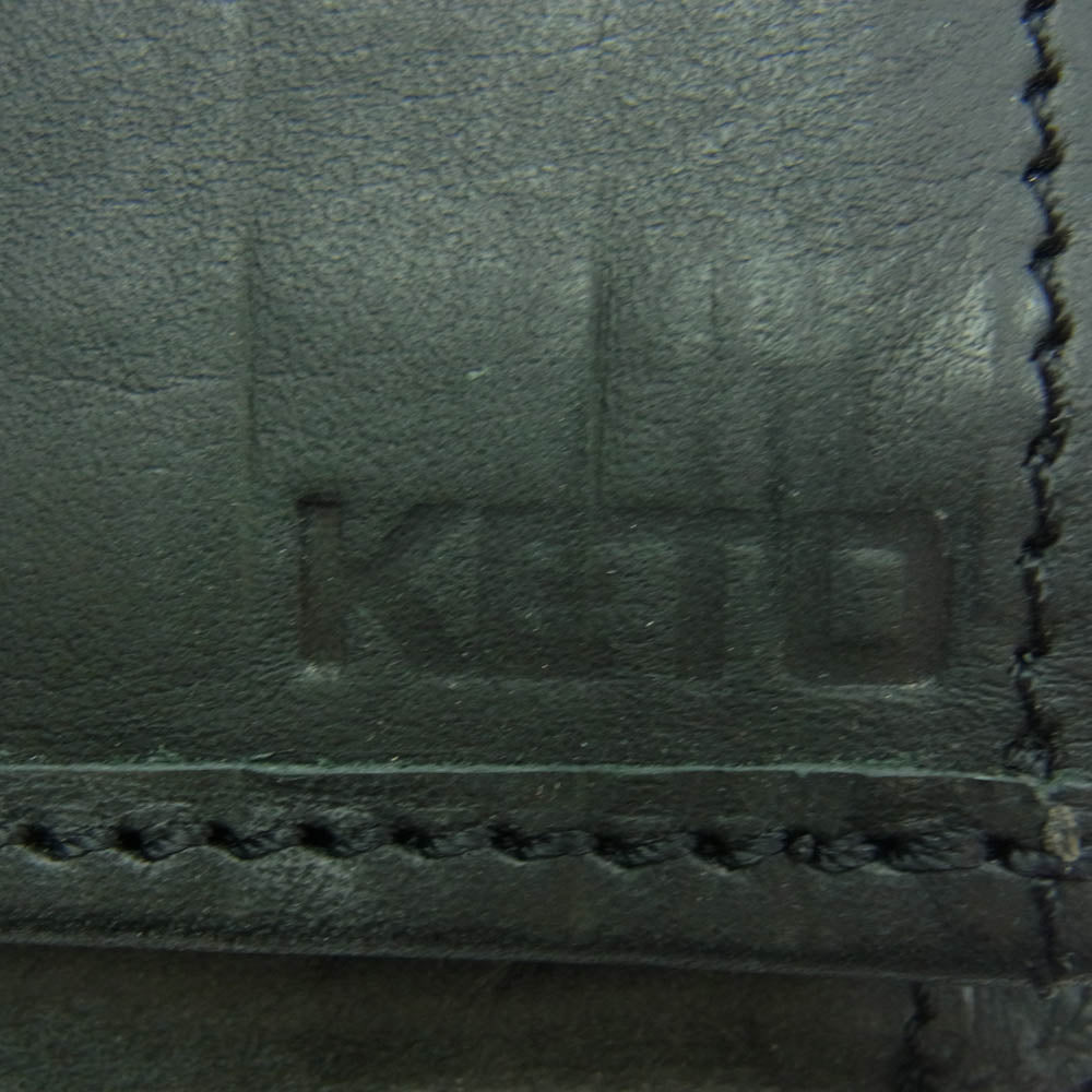 ケト レザー ラウンド ジップ ウォレット 長財布 ブラック系【中古】