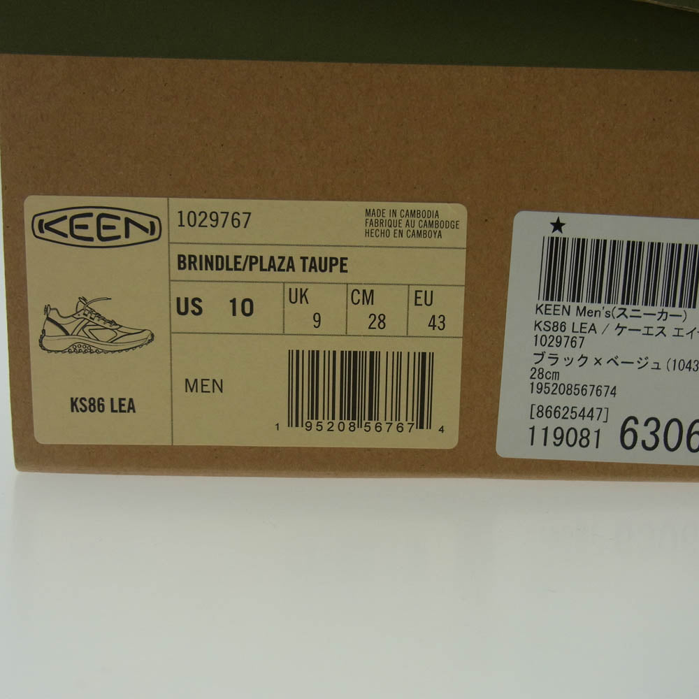 KEEN キーン GPC 010724 ケーエス 86 レザー ブリンドル プラザトープ ブラック系 28cm【新古品】【未使用】【中古】