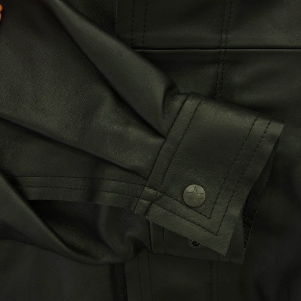 schott ショット A2839FJM408 × CONVERSE TOKYO LAMB LEATHER JACKET コンバース トウキョウ ラム レザー ジャケット ブラック系 3【極上美品】【中古】