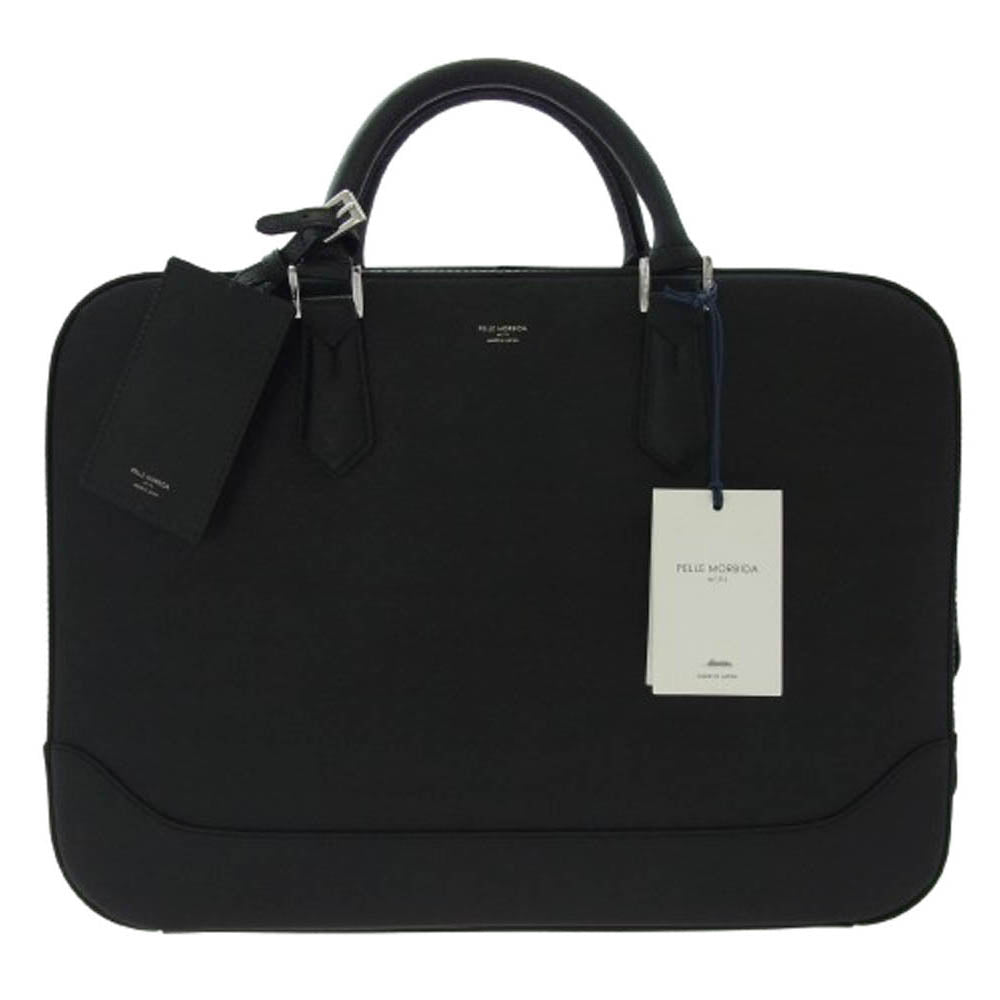PELLE MORBIDA ペッレモルビダ PMO-CA018 Capitano キャピターノ スリム ブリ―ス ケース レザー ビジネス バッグ ブラック系【新古品】【未使用】【中古】