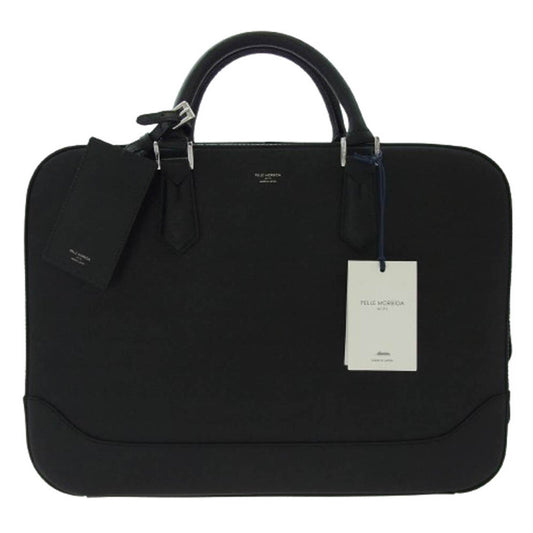 PELLE MORBIDA ペッレモルビダ PMO-CA018 Capitano キャピターノ スリム ブリ―ス ケース レザー ビジネス バッグ ブラック系【新古品】【未使用】【中古】