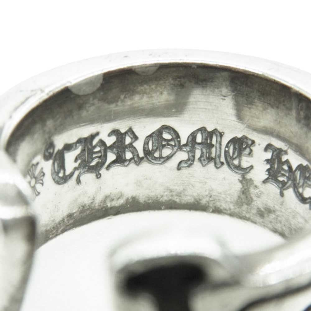 CHROME HEARTS クロムハーツ（原本有） LG SCROLL LABEL ラージ スクロールラベル リング シルバー系 23号【中古】