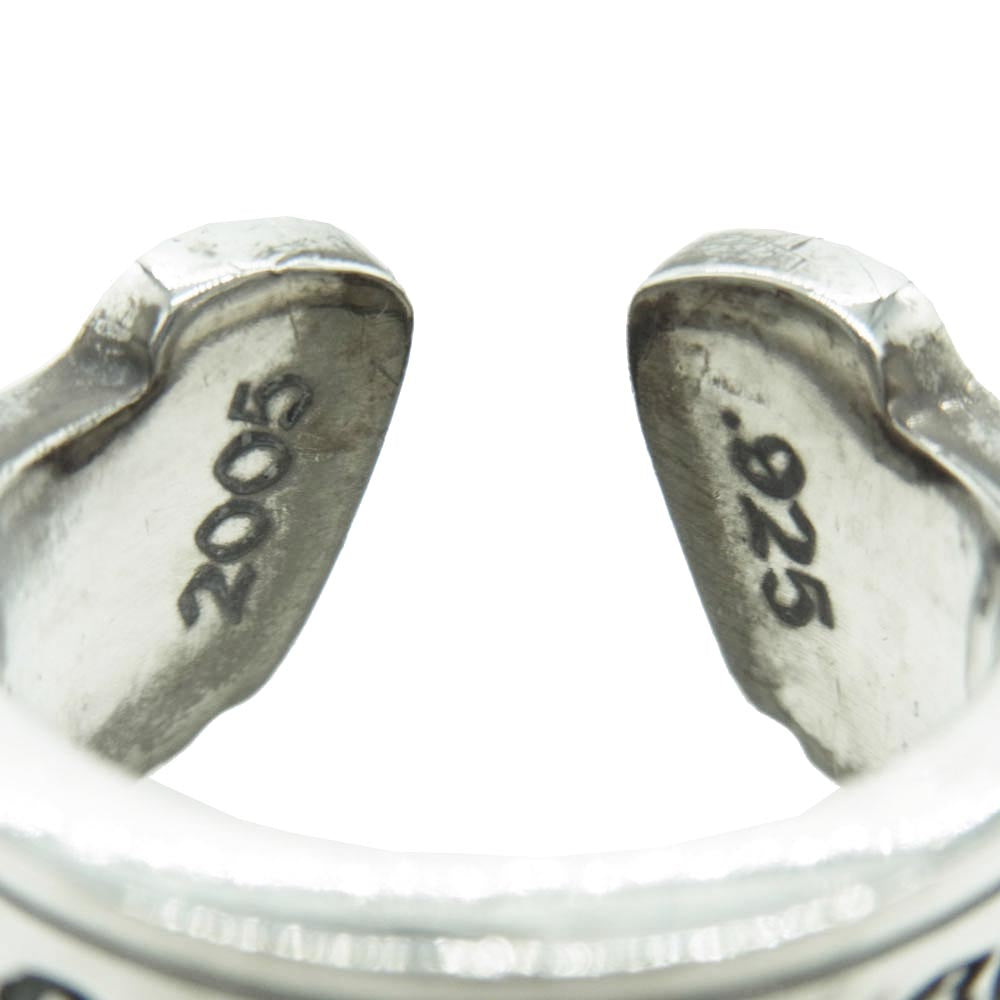 CHROME HEARTS クロムハーツ（原本有） LG SCROLL LABEL ラージ スクロールラベル リング シルバー系 23号【中古】