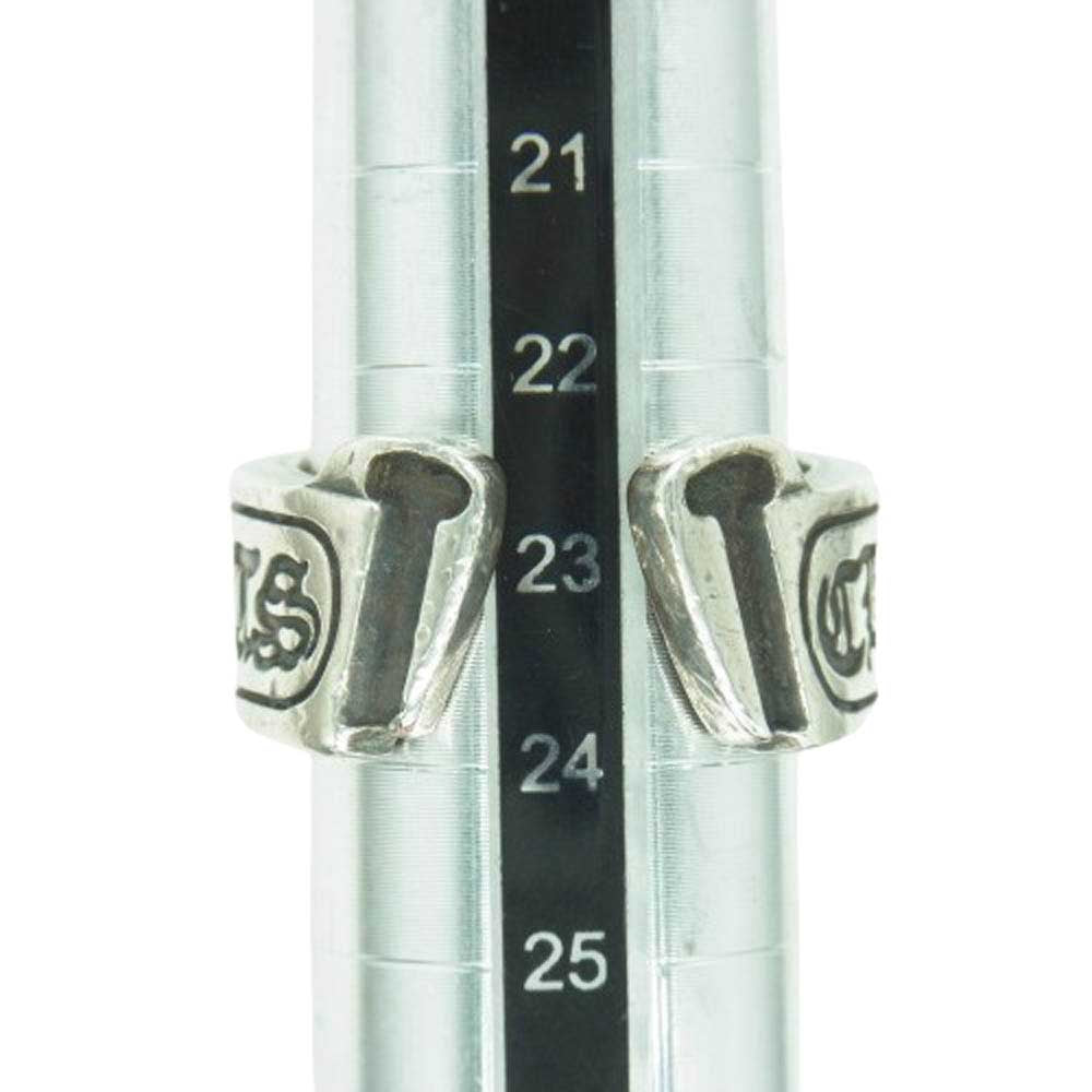 CHROME HEARTS クロムハーツ（原本有） LG SCROLL LABEL ラージ スクロールラベル リング シルバー系 23号【中古】