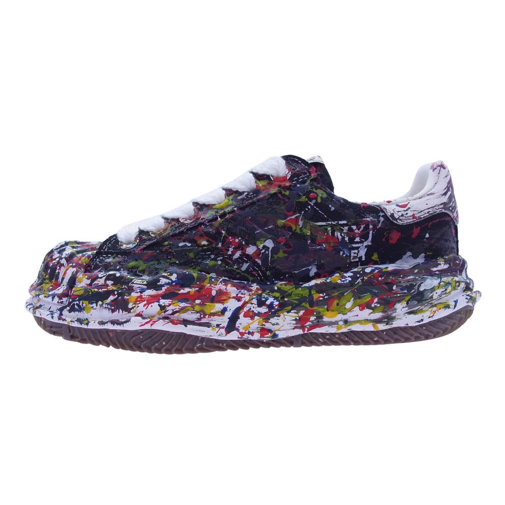 Maison MIHARA YASUHIRO メゾンミハラヤスヒロ A14FW738 BLAKEY OG Sole Sputtering Paint Canvas Low-top Sneaker ブレイキー ペイント ローカット スニーカー ブラック系 マルチカラー系 37【新古品】【未使用】【中古】