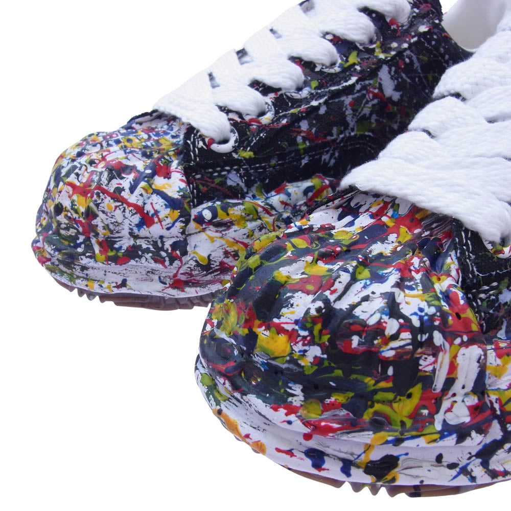 Maison MIHARA YASUHIRO メゾンミハラヤスヒロ A14FW738 BLAKEY OG Sole Sputtering Paint Canvas Low-top Sneaker ブレイキー ペイント ローカット スニーカー ブラック系 マルチカラー系 37【新古品】【未使用】【中古】