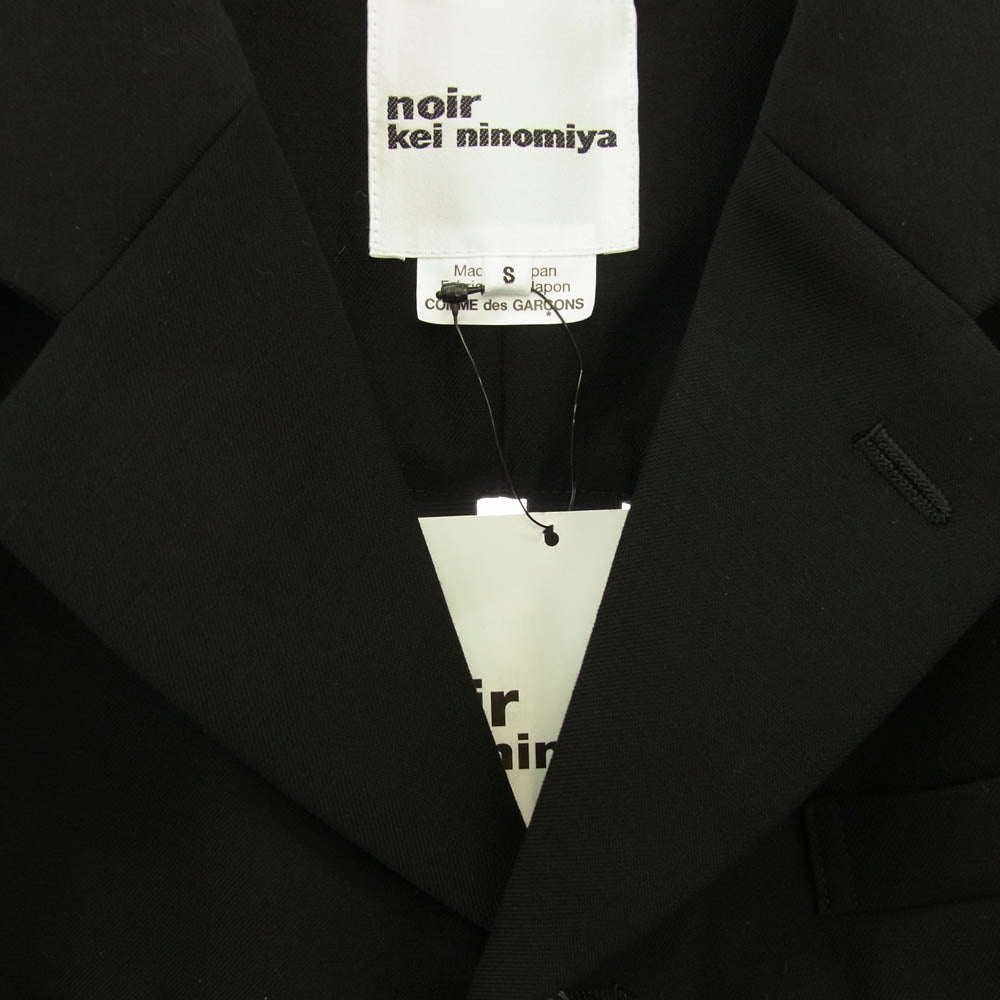 COMME des GARCONS NOIR コムデギャルソン ノワール 3O-C001 NOIR KEI NINOMIYA ノワールケイニノミヤ ウールモヘアドスキン サスペンダー ジャケット コート ブラック系 S【新古品】【未使用】【中古】