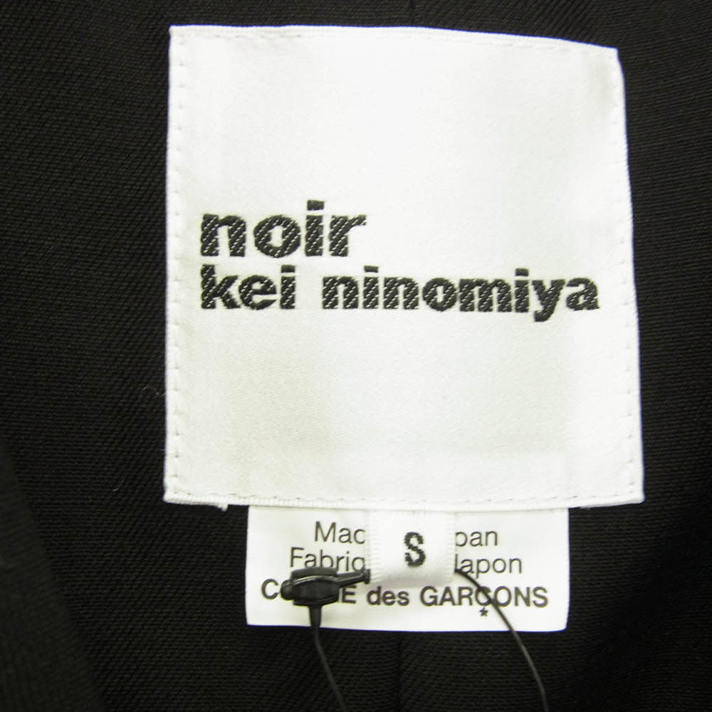 COMME des GARCONS NOIR コムデギャルソン ノワール 3O-C001 NOIR KEI NINOMIYA ノワールケイニノミヤ ウールモヘアドスキン サスペンダー ジャケット コート ブラック系 S【新古品】【未使用】【中古】