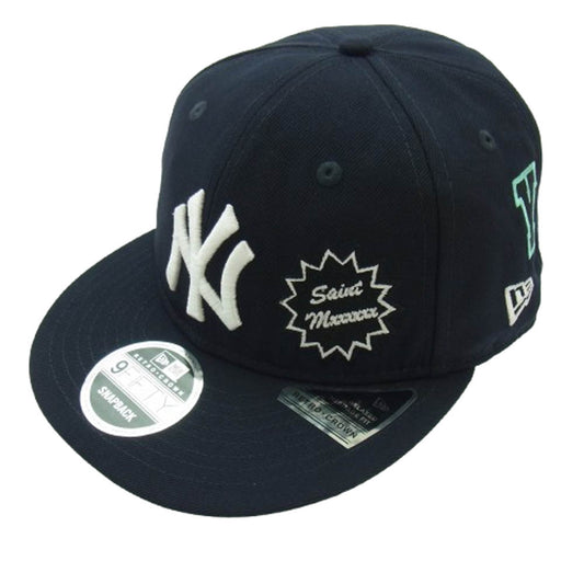 SAINT MICHAEL セントマイケル 25SS SM-HR8-0000-C50 × NEWERA SNAPBACK NY YANKEES CAP ヤンキース キャップ ダークネイビー系【新古品】【未使用】【中古】