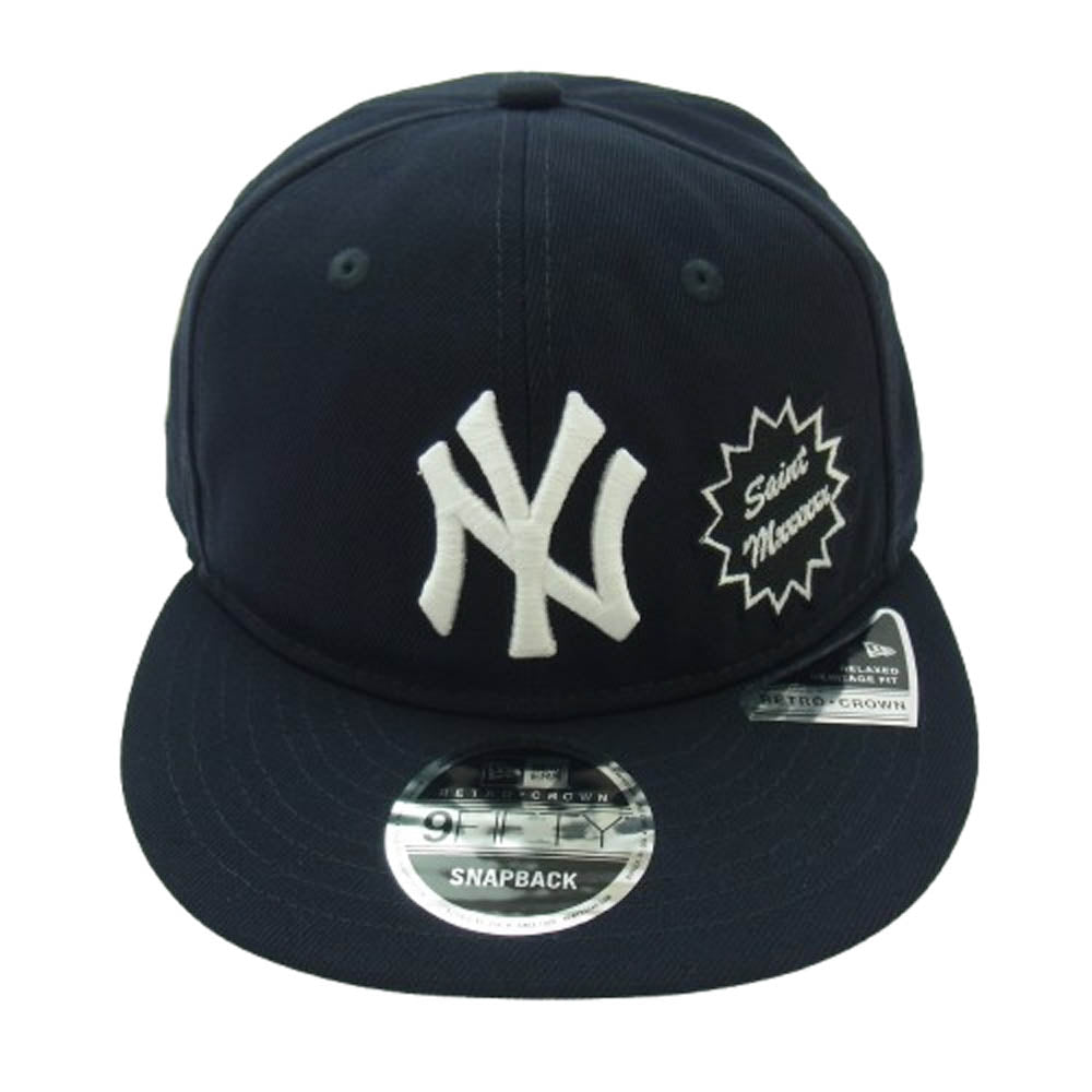 SAINT MICHAEL セントマイケル 25SS SM-HR8-0000-C50 × NEWERA SNAPBACK NY YANKEES CAP ヤンキース キャップ ダークネイビー系【新古品】【未使用】【中古】